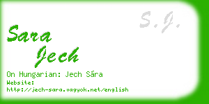 sara jech business card