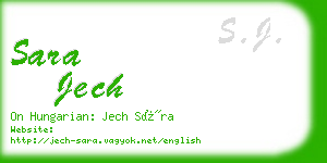 sara jech business card